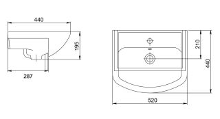 Мебельная раковина Santeri Акватон 1.3120.1.S00.11B.0 52см белый